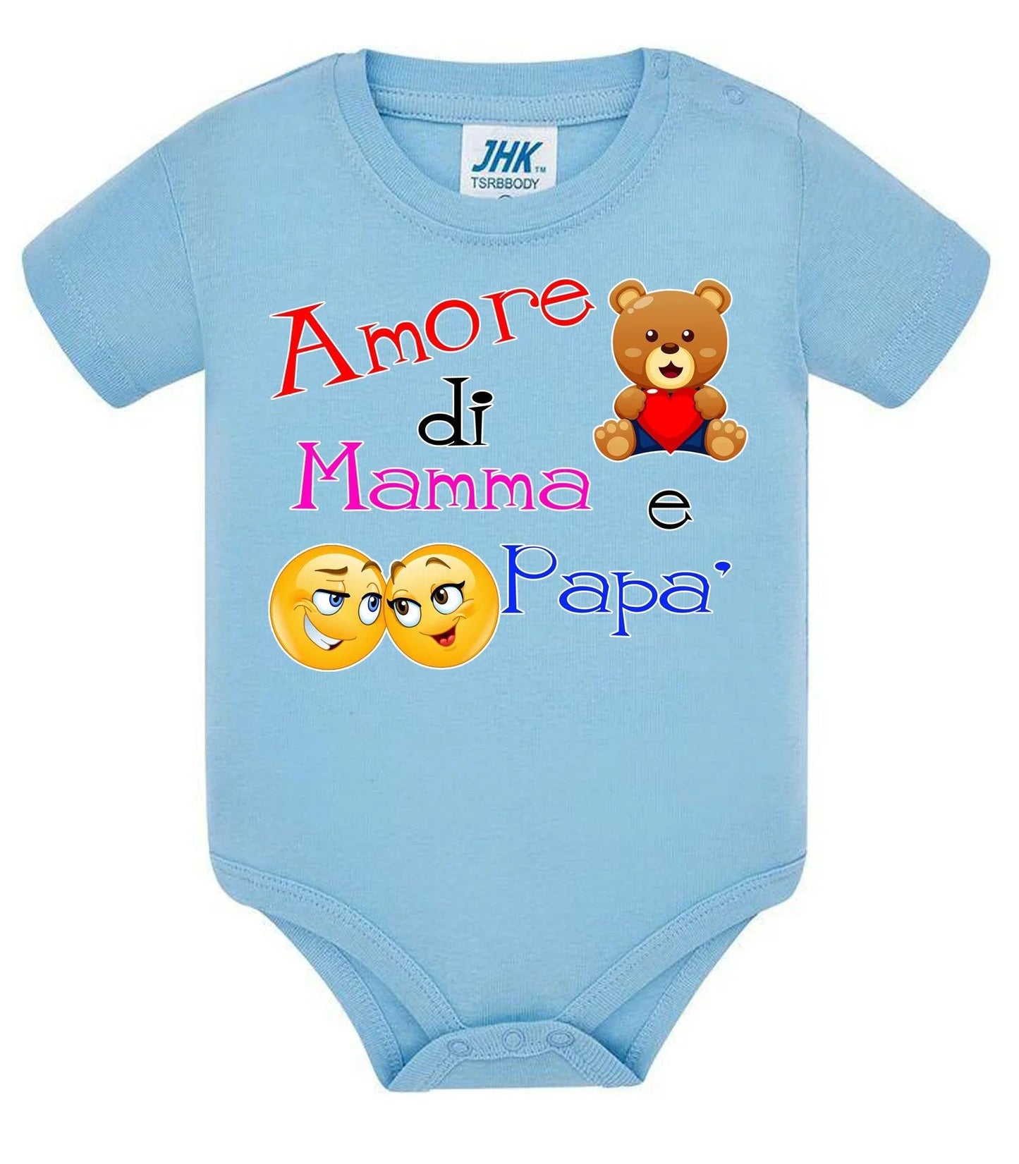 Amore di Mamma e Papà Body da bambino/a a maniche corte 100% cotone JHK - STREET STYLE