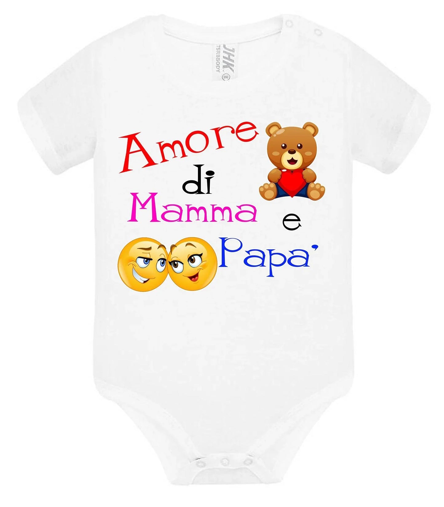 Amore di Mamma e Papà Body da bambino/a a maniche corte 100% cotone JHK - STREET STYLE