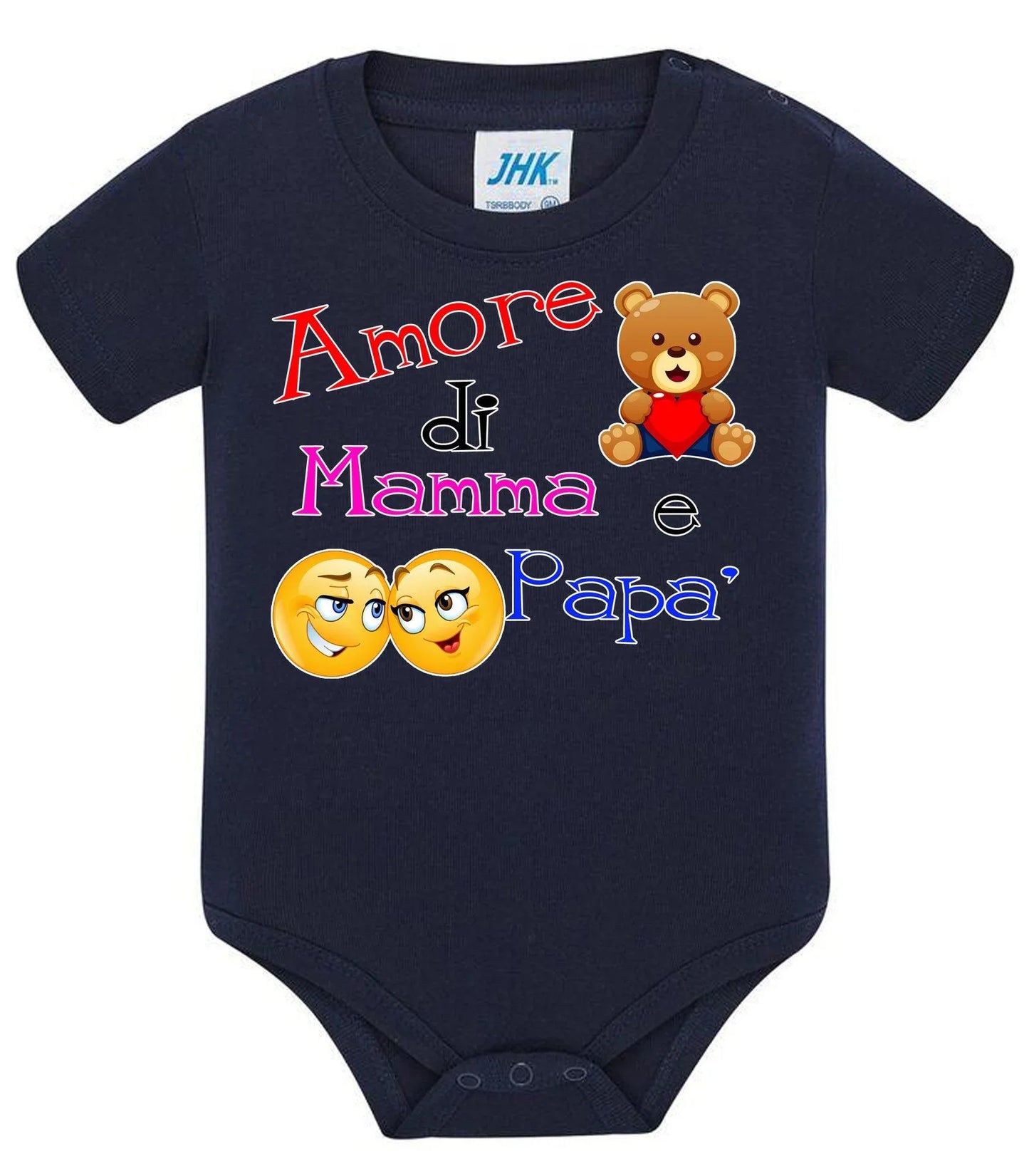 Amore di Mamma e Papà Body da bambino/a a maniche corte 100% cotone JHK - STREET STYLE