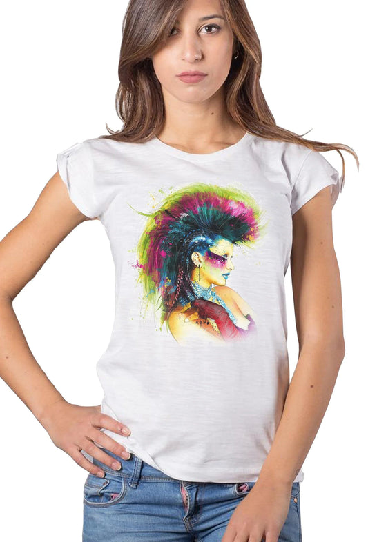 STREET STYLE T-shirt Slub Donna Anarchy Art - STREET STYLE