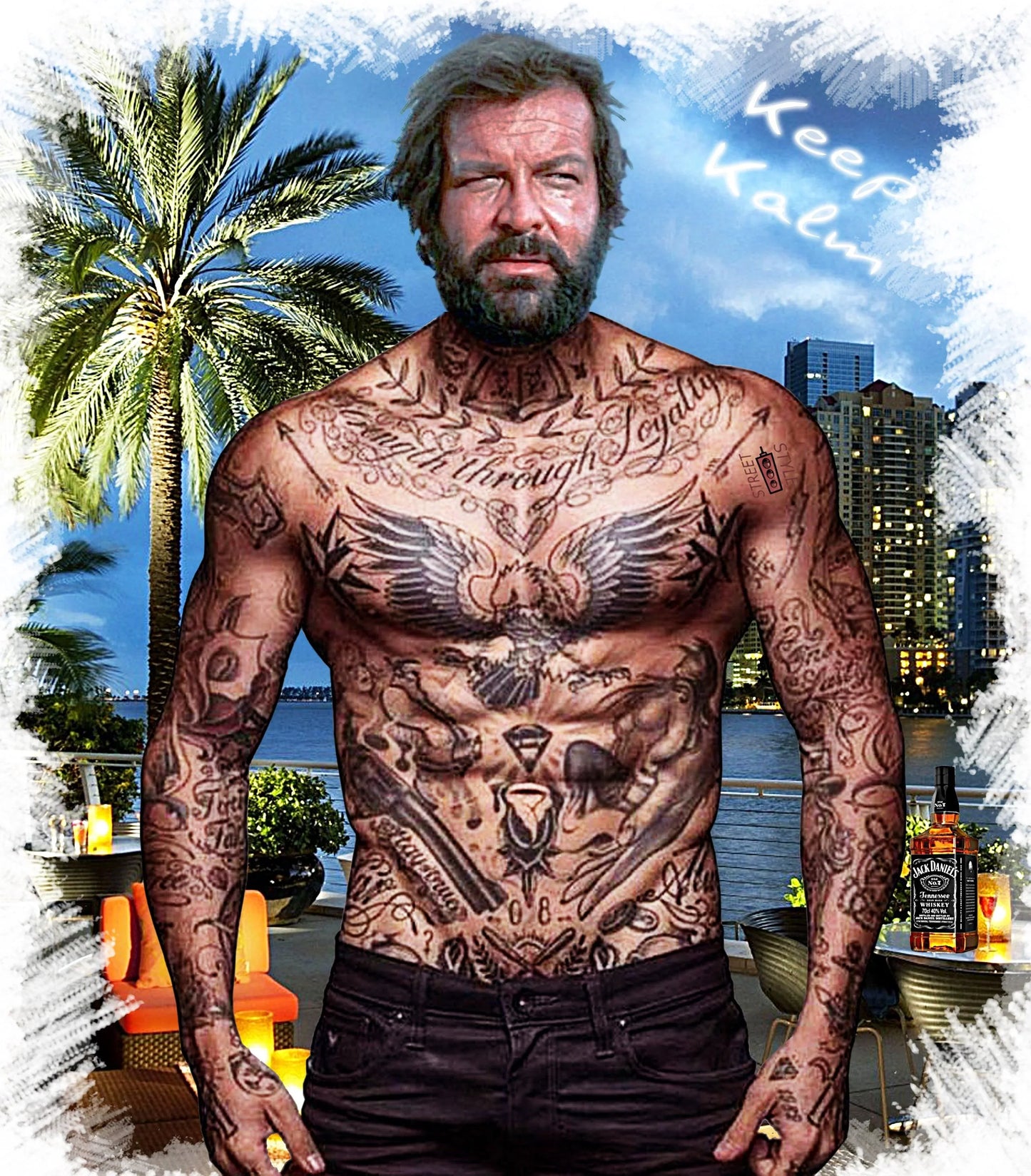 T-shirt Uomo Bud Spencer The Legend - Cotone Slub - STREET STYLE