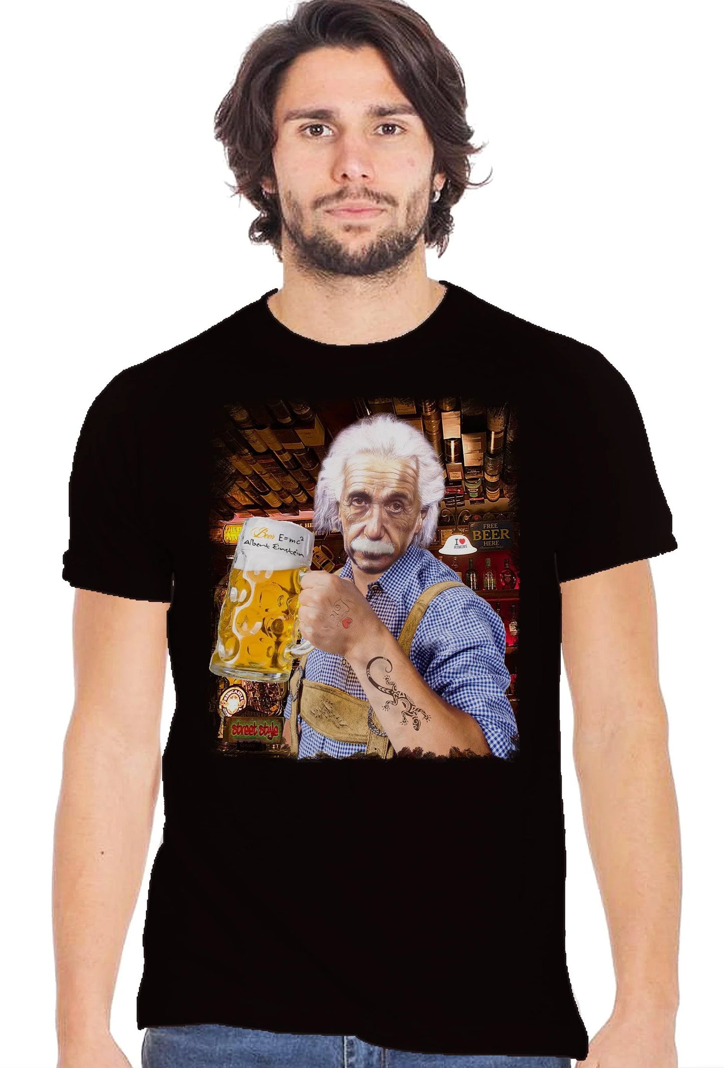 Einstein che Beve Birra - T-Shirt Uomo STREET STYLE - STREET STYLE