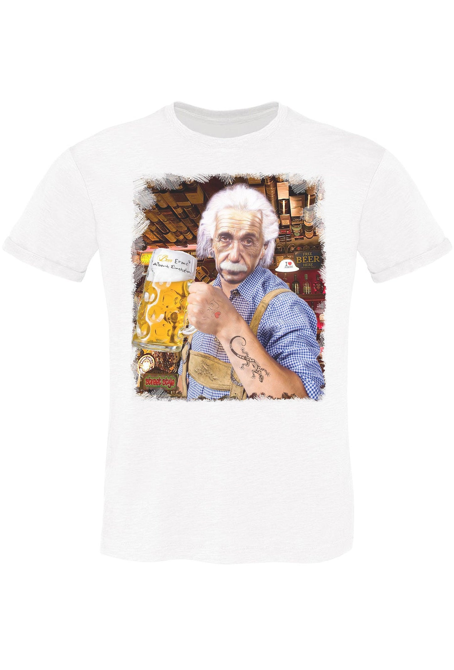 Einstein che Beve Birra - T-Shirt Uomo STREET STYLE - STREET STYLE
