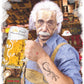 Einstein che Beve Birra - T-Shirt Uomo STREET STYLE - STREET STYLE