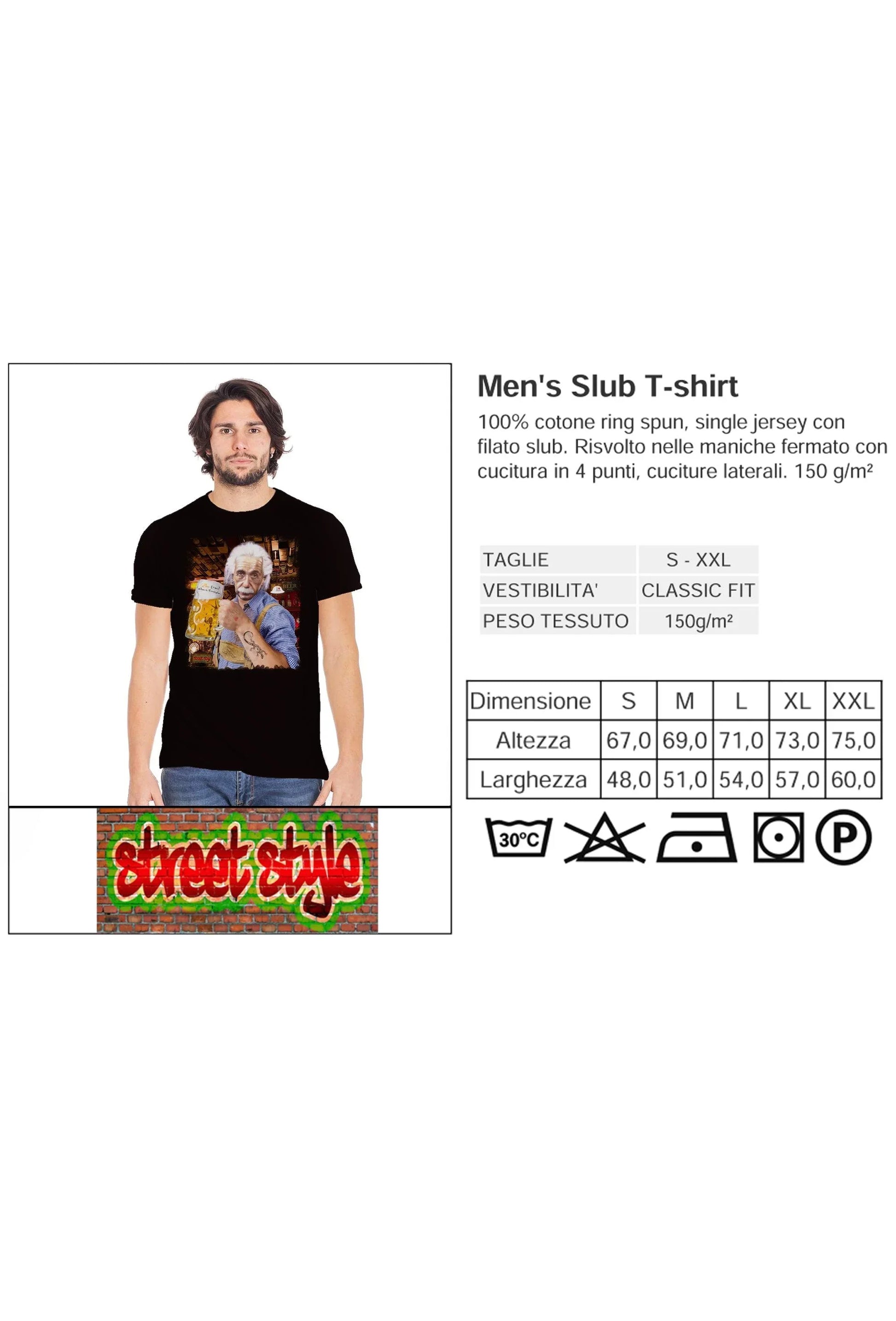Einstein che Beve Birra - T-Shirt Uomo STREET STYLE - STREET STYLE