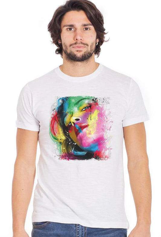 T-Shirt Urban Uomo Faces & Pop - Cotone Eco-Green - STREET STYLE