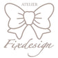 Logo Fixdesign Atelier con fiocco stilizzato, moda donna streetwear
