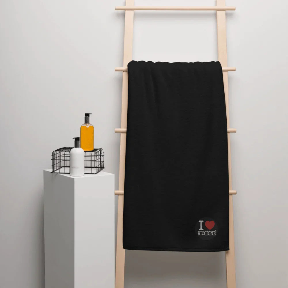 I LOVE RICCIONE Oversized Turkish cotton towel - STREET STYLE