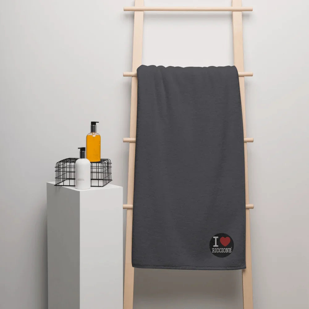 I LOVE RICCIONE Oversized Turkish cotton towel - STREET STYLE