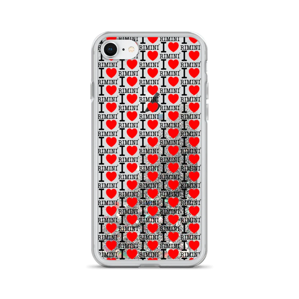 I LOVE RIMINI CELL. Liquid Glitter Phone Case - STREET STYLE