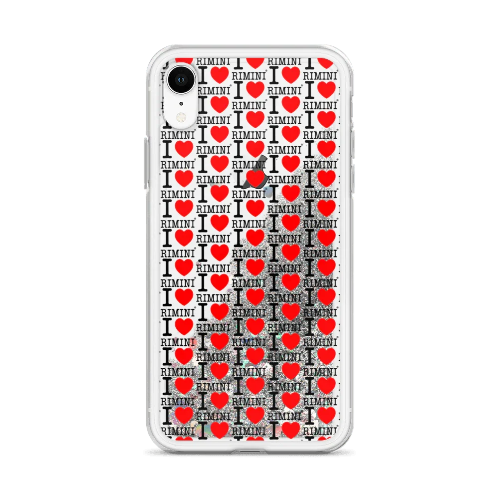 I LOVE RIMINI CELL. Liquid Glitter Phone Case - STREET STYLE