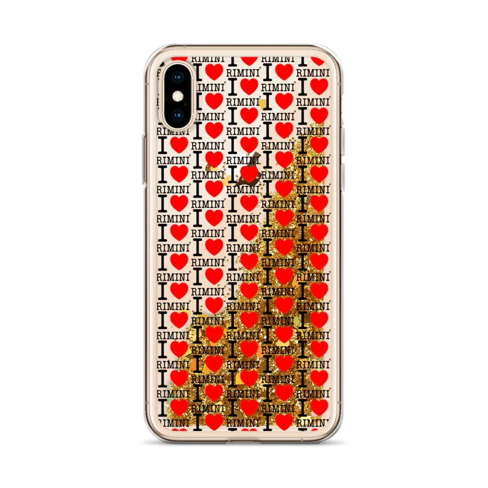 I LOVE RIMINI CELL. Liquid Glitter Phone Case - STREET STYLE