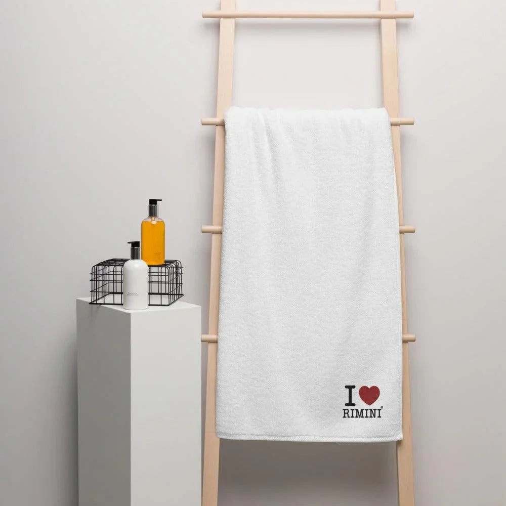 I LOVE RIMINI Oversized Turkish cotton towel - STREET STYLE