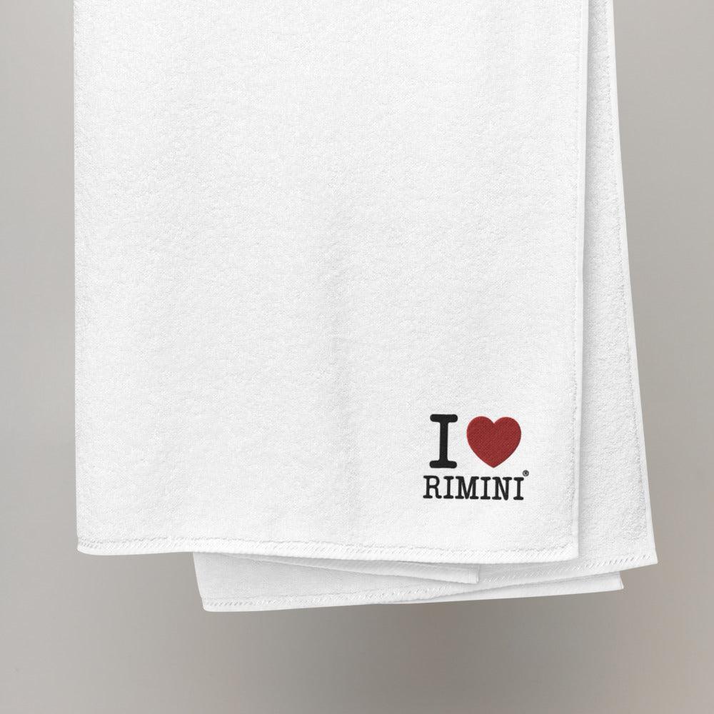 I LOVE RIMINI Oversized Turkish cotton towel - STREET STYLE