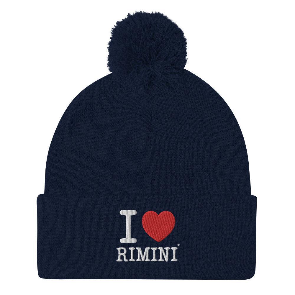 I LOVE RIMINI Pom-Pom Beanie - STREET STYLE