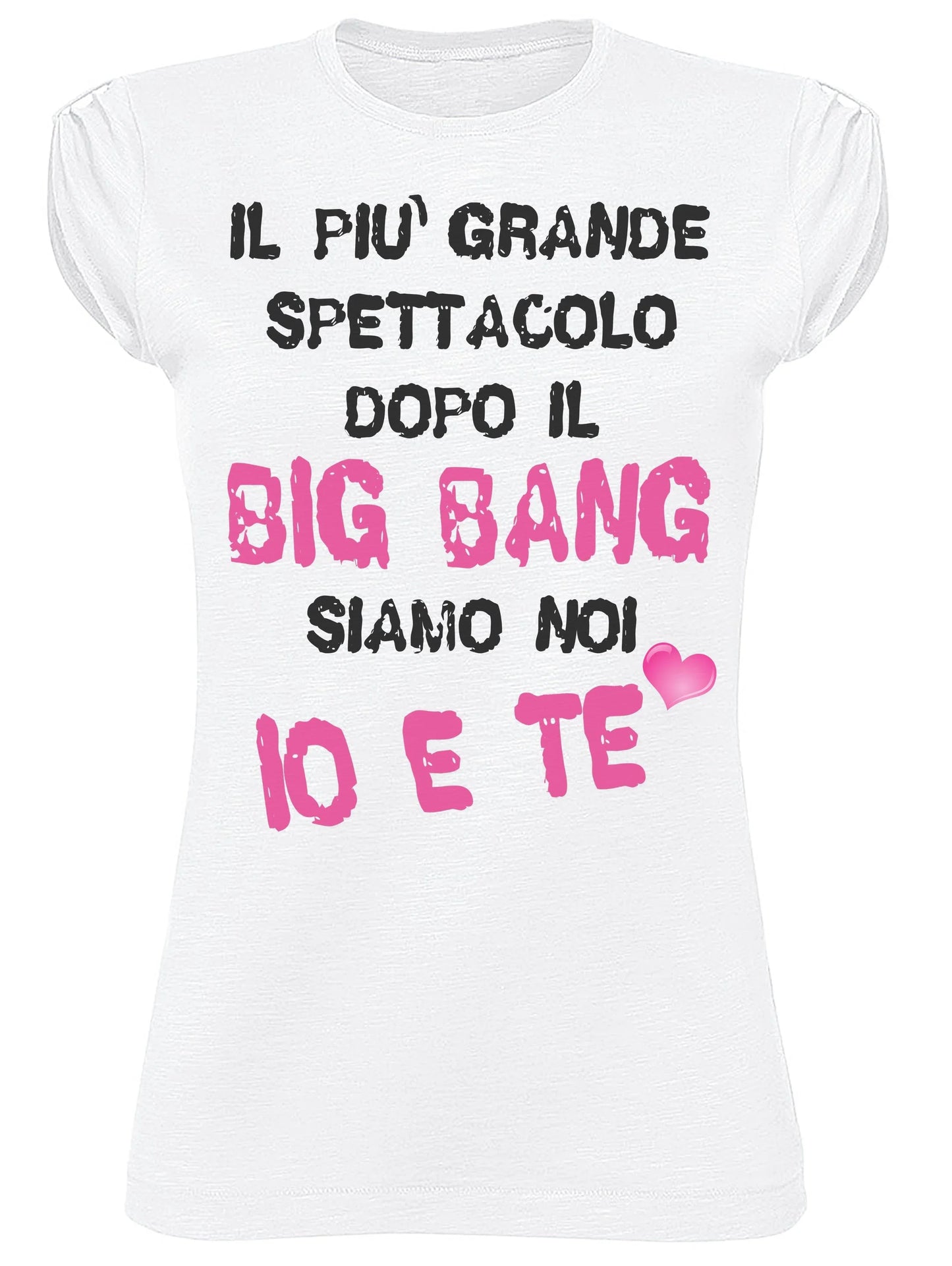 T-shirt Donna Slub 'Dopo il Big Bang' - Cotone Bio - STREET STYLE