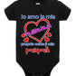 Io Amo la mia Mamma proprio come il mio Papà Body da bambino/a a maniche corte 100% cotone JHK - STREET STYLE