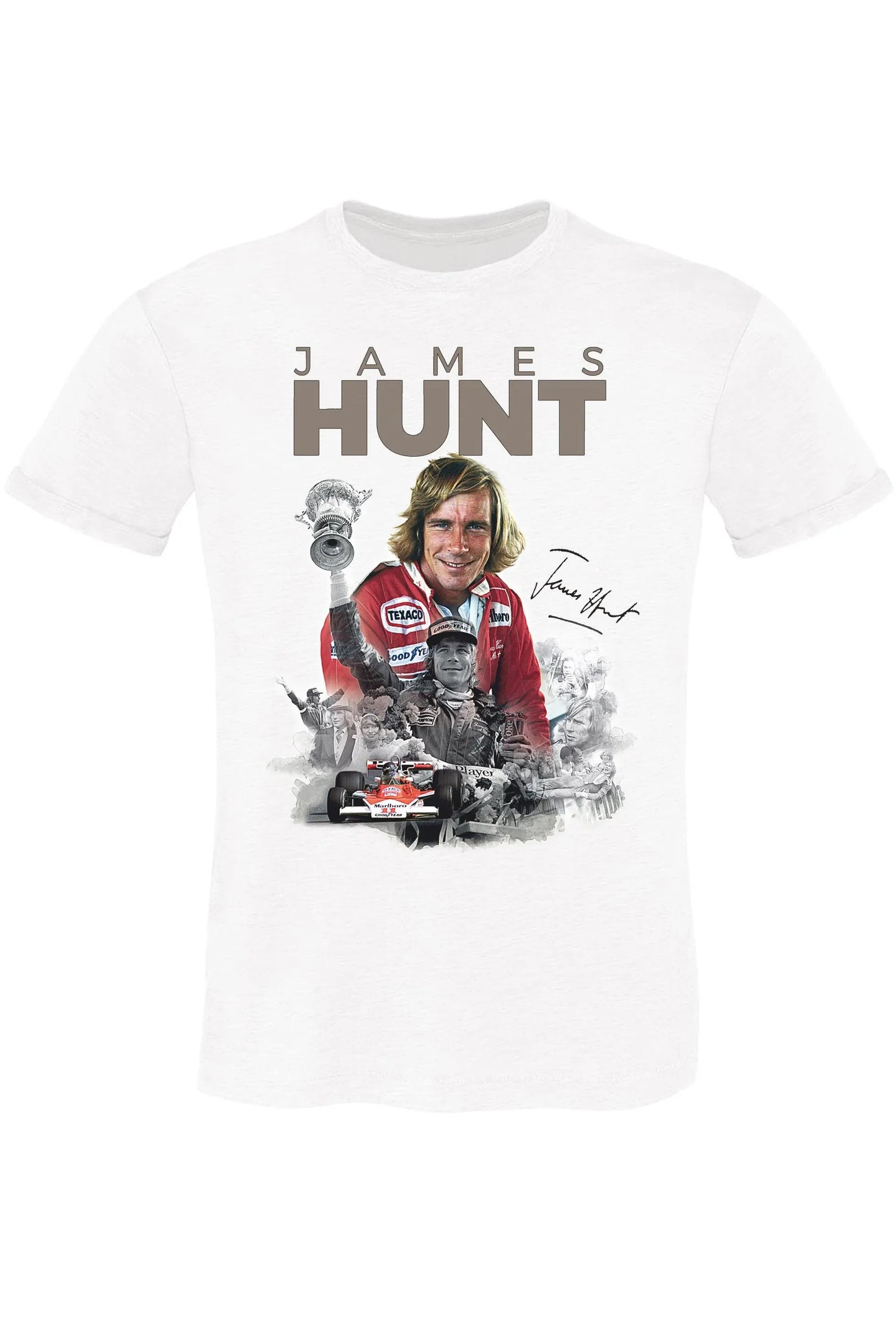 The Legend James Hunt - T-shirt Uomo Cotone Fiammato - STREET STYLE