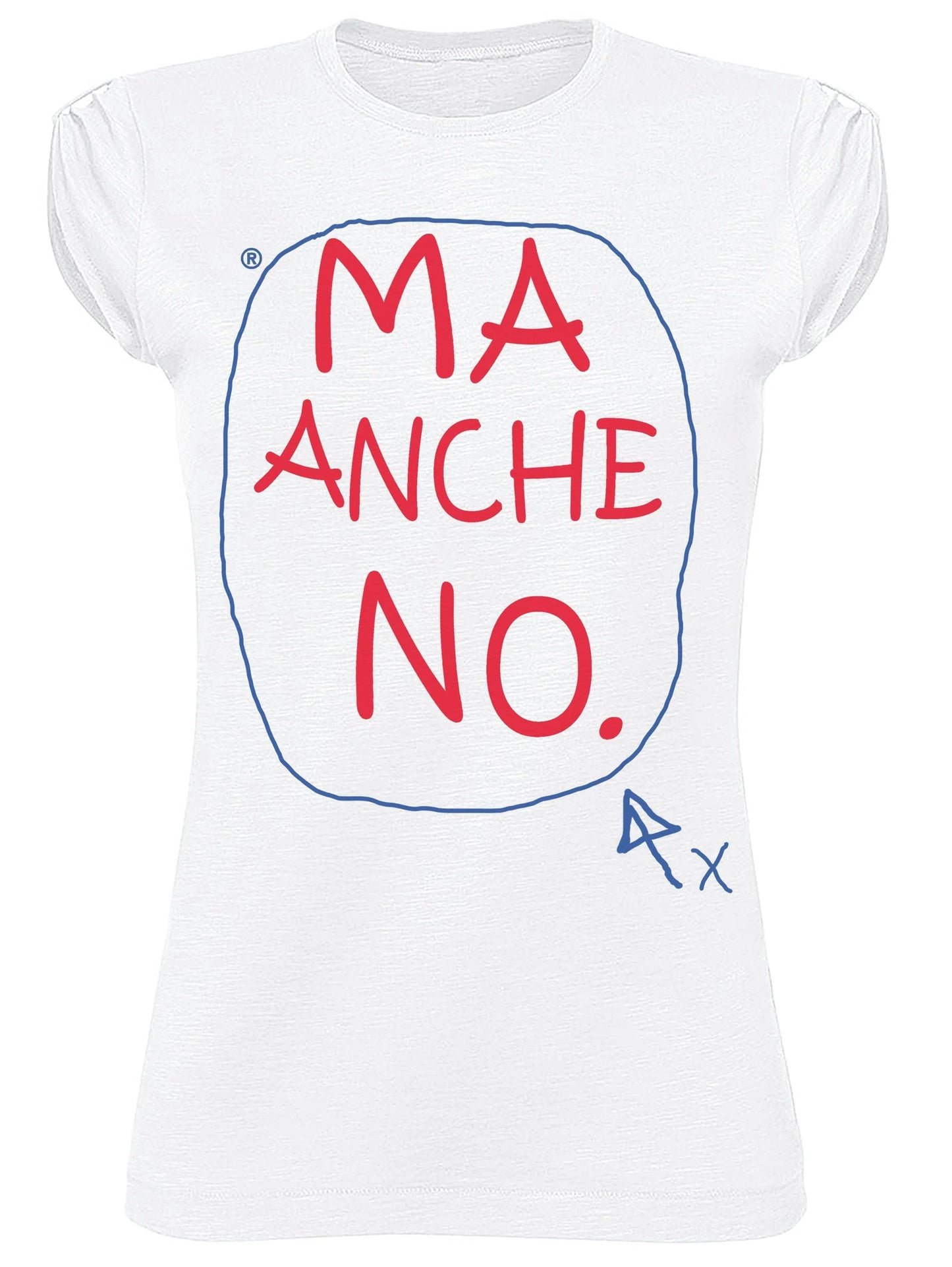 T-shirt Donna Slub 'Ma Anche NO' - 100% Cotone Bio - STREET STYLE