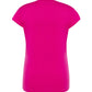 T-shirt donna cotone pettinato rosa fucsia streetwear essenziale vista retro