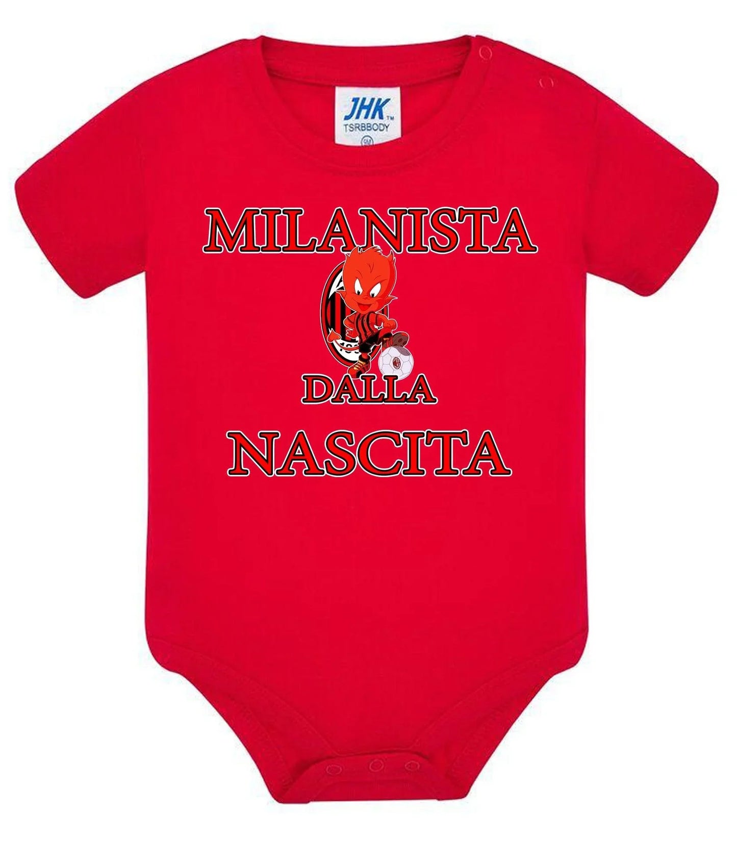 Milanista Dalla Nascita Body da bambino/a a maniche corte 100% cotone JHK - STREET STYLE