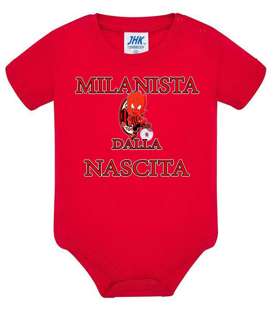 Milanista Dalla Nascita Body da bambino/a a maniche corte 100% cotone JHK - STREET STYLE
