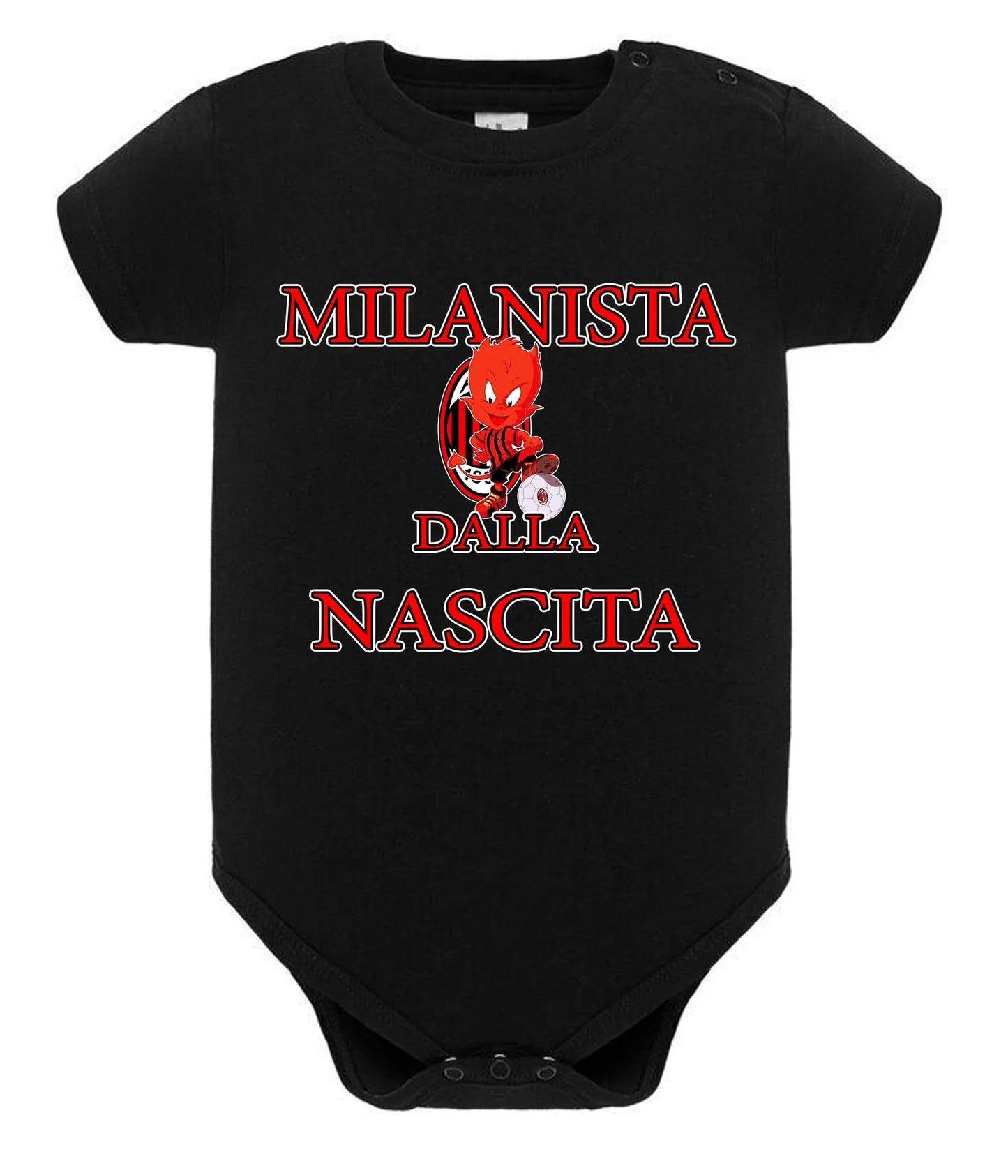Milanista Dalla Nascita Body da bambino/a a maniche corte 100% cotone JHK - STREET STYLE