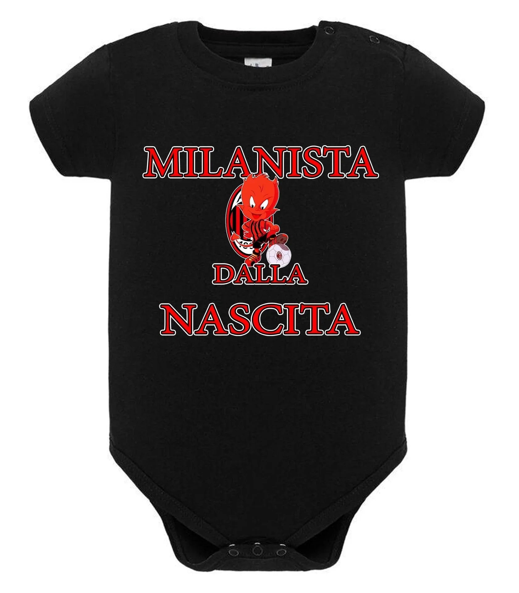 Milanista Dalla Nascita Body da bambino/a a maniche corte 100% cotone JHK - STREET STYLE