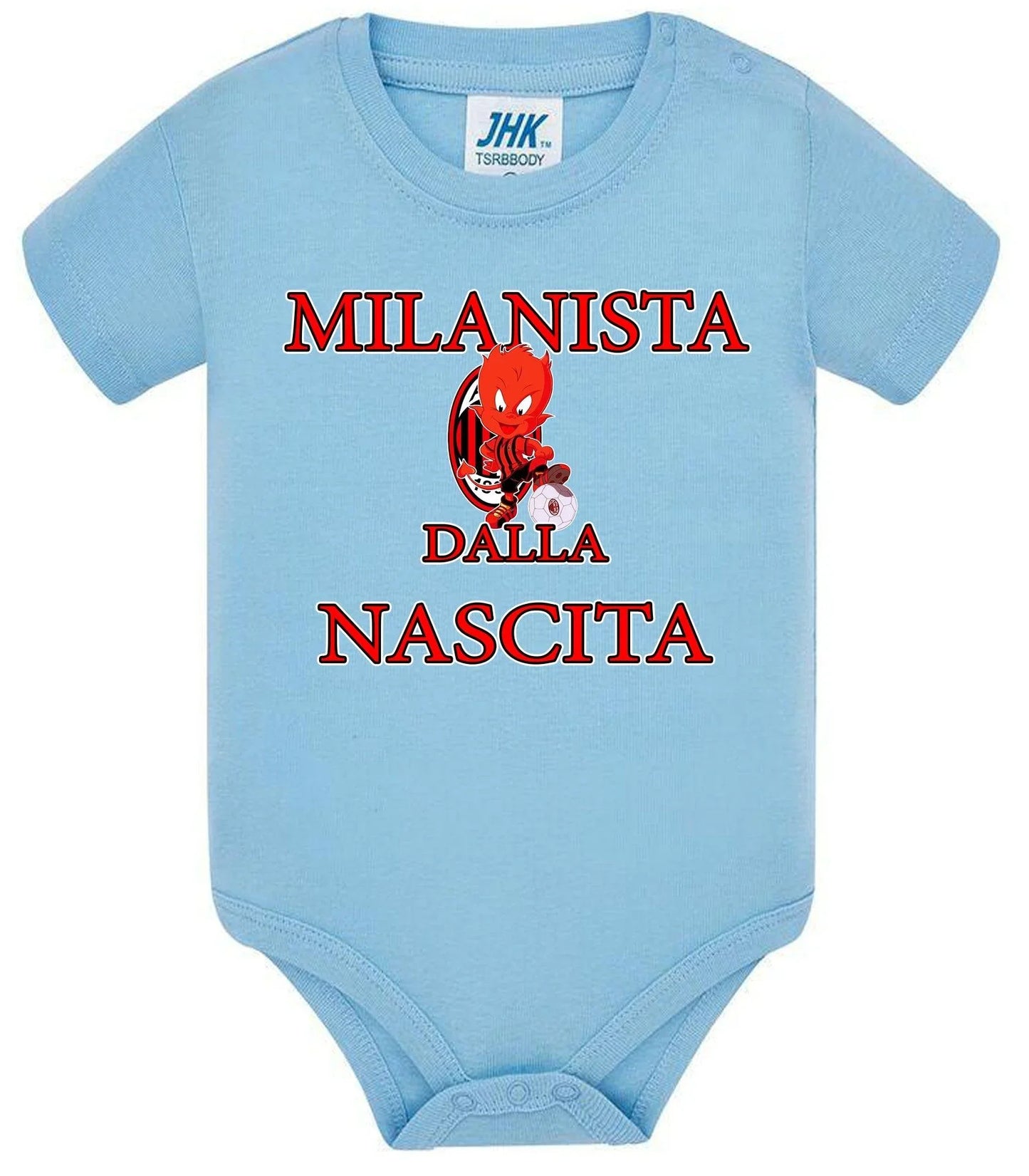 Milanista Dalla Nascita Body da bambino/a a maniche corte 100% cotone JHK - STREET STYLE