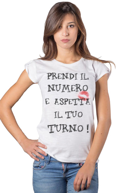 T-shirt Donna Slub Cotone Bio 'Prendi il Numero' - STREET STYLE
