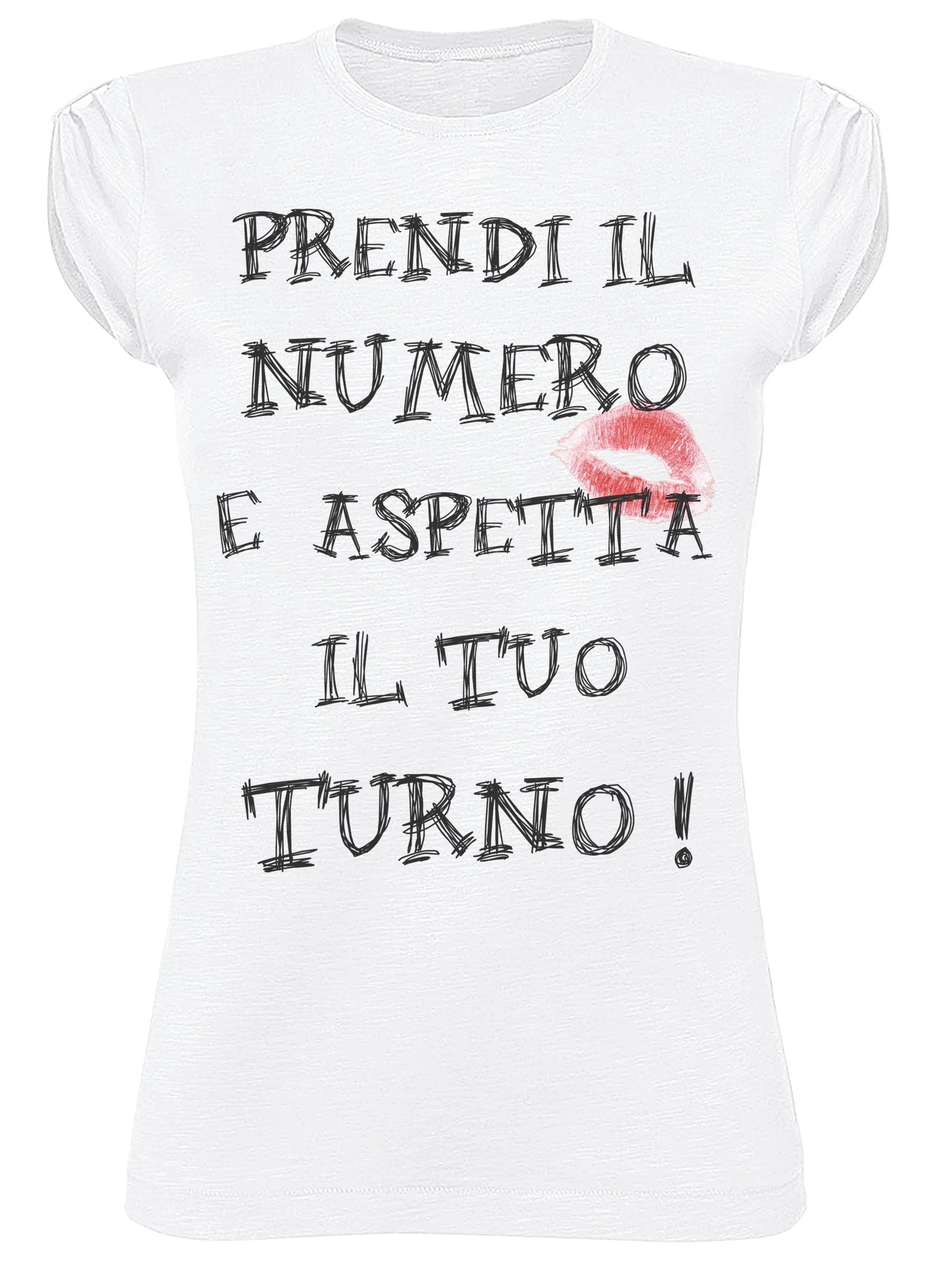 T-shirt Donna Slub Cotone Bio 'Prendi il Numero' - STREET STYLE