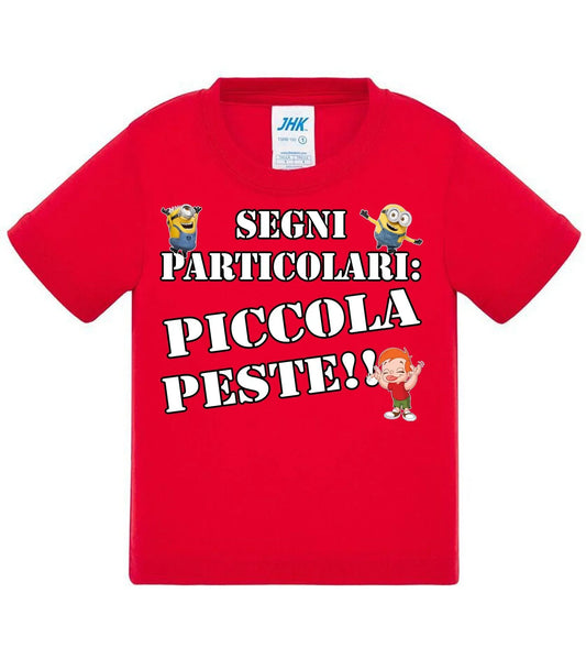 Segni Particolari Piccola Peste - T-shirt per Bambino/a Mod. Baby & Kid Da 0 a 8 anni - STREET STYLE