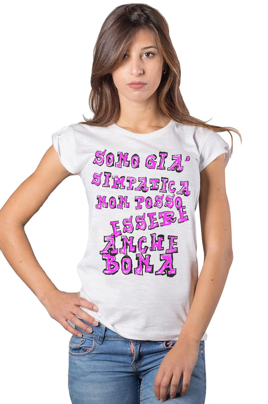 T-shirt Donna 'Sono già Simpatica' – Cotone Bio - STREET STYLE