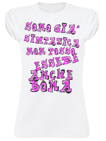 T-shirt Donna 'Sono già Simpatica' – Cotone Bio - STREET STYLE