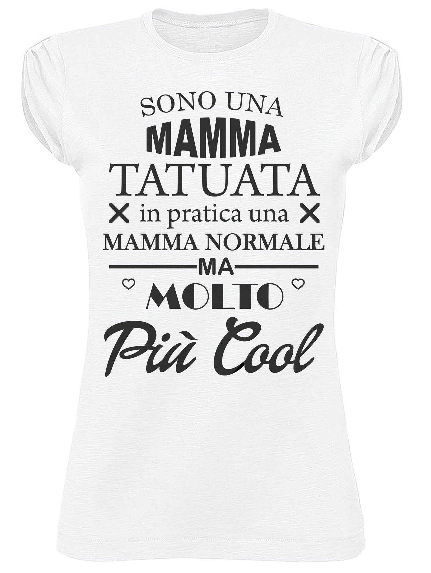 T-shirt Donna Sono Una Mamma Tatuata - Cotone Bio - STREET STYLE