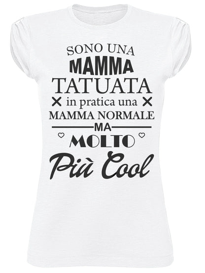 T-shirt Donna Sono Una Mamma Tatuata - Cotone Bio - STREET STYLE