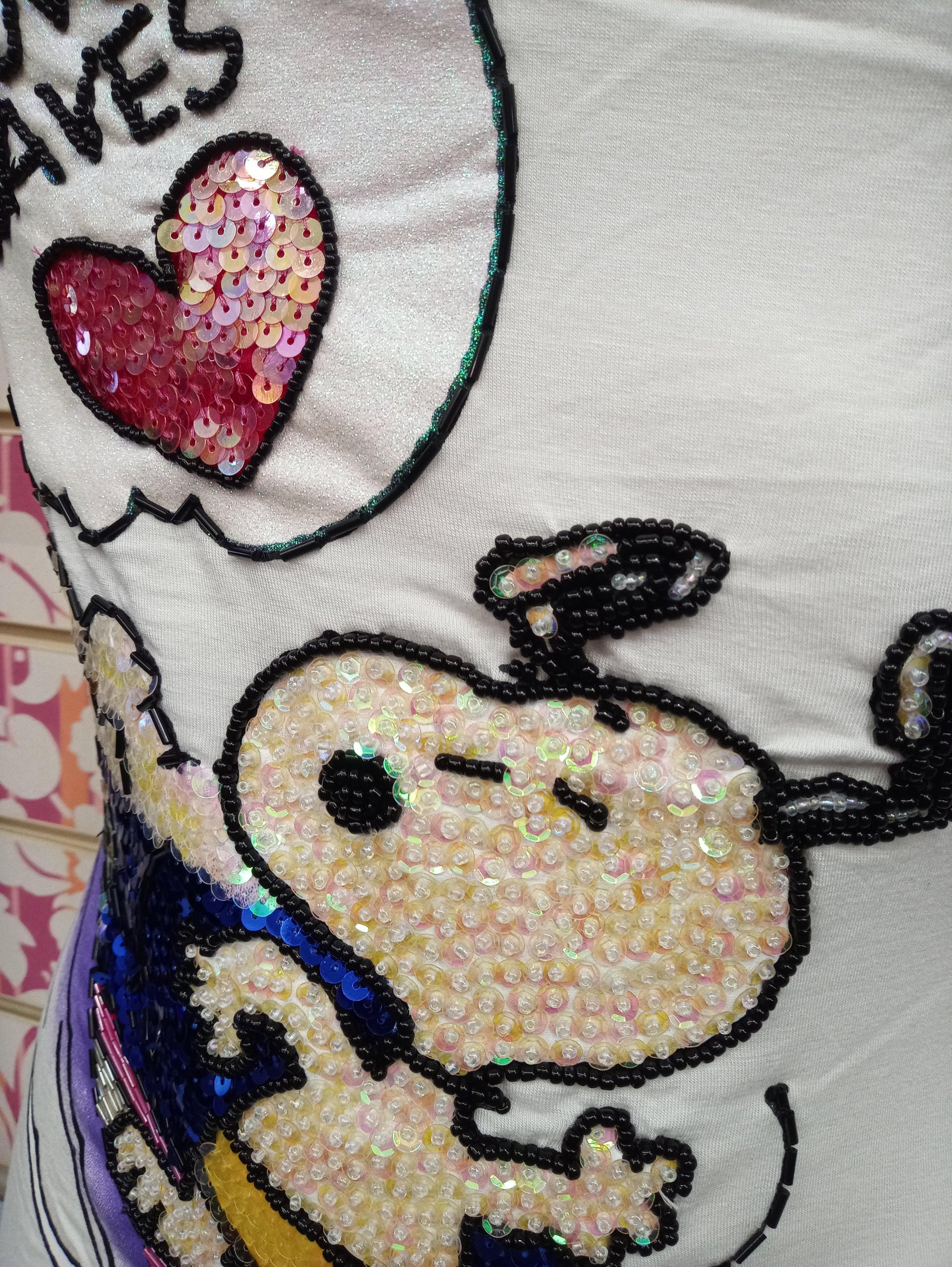 TS582TSW SNOOPY PAILETTES - TOONS T-SHIRT DONNA - STREET STYLE