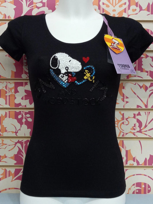 TS590TSW SNOOPY PAILETTES - TOONS T-SHIRT DONNA - STREET STYLE