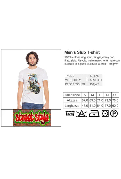 Vespa Vintage T-shirt Uomo - 100% Cotone - STREET STYLE